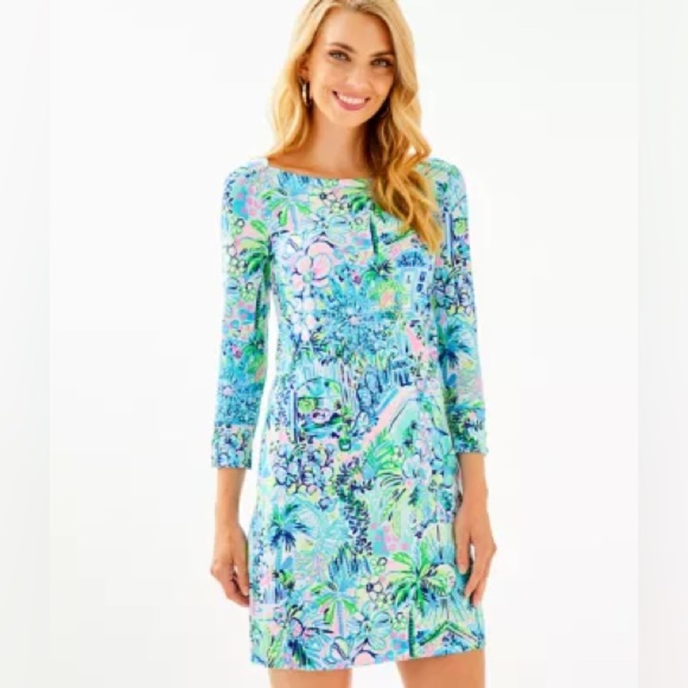 Lilly Pulitzer UPF 50 Sophie Dress in Lilly’s House Print size M
